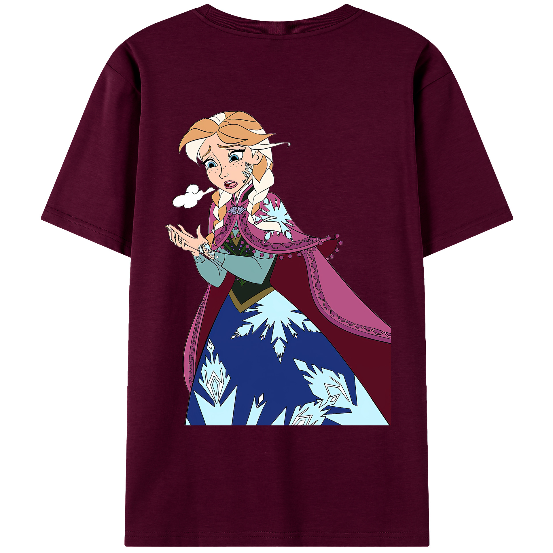 （画像用） アナと雪の女王 アンナ エルサ Frozen Anna Elsa レディース半袖Tシャツ(バックプリント)